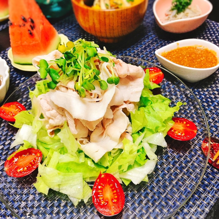 簡単 手作りタレで 冷しゃぶサラダ レシピ 作り方 By Yayo W L 楽天レシピ